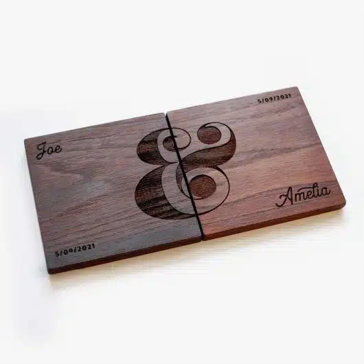 Ampersand-Walnut-Coasters