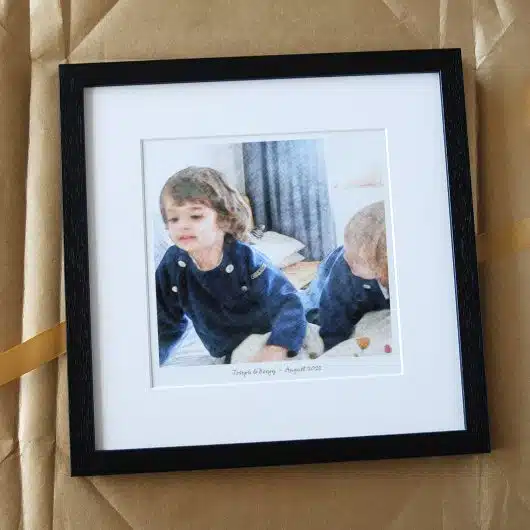 Children Portrait Gift Colour Black Frame