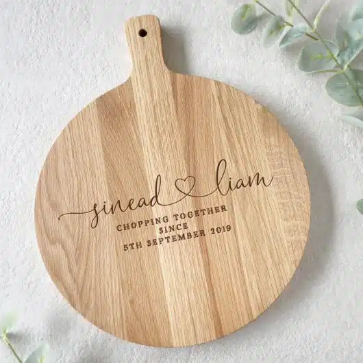 Personalised Couple "Chopping Together" board