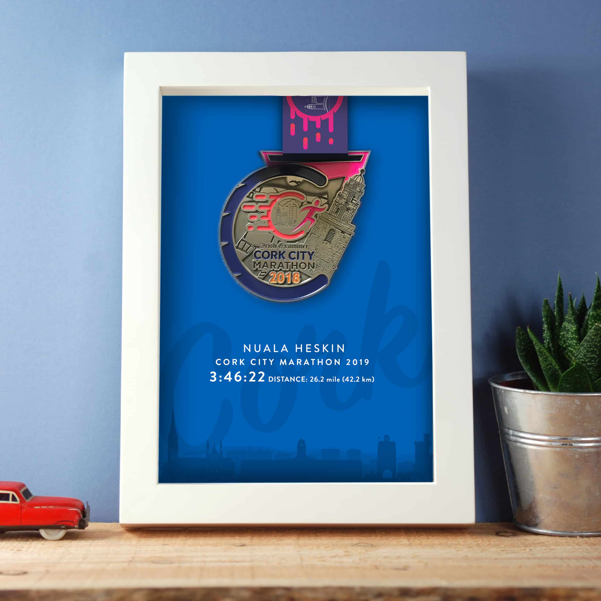 Cork Marathon Personalised Medal frame Make it with Words
