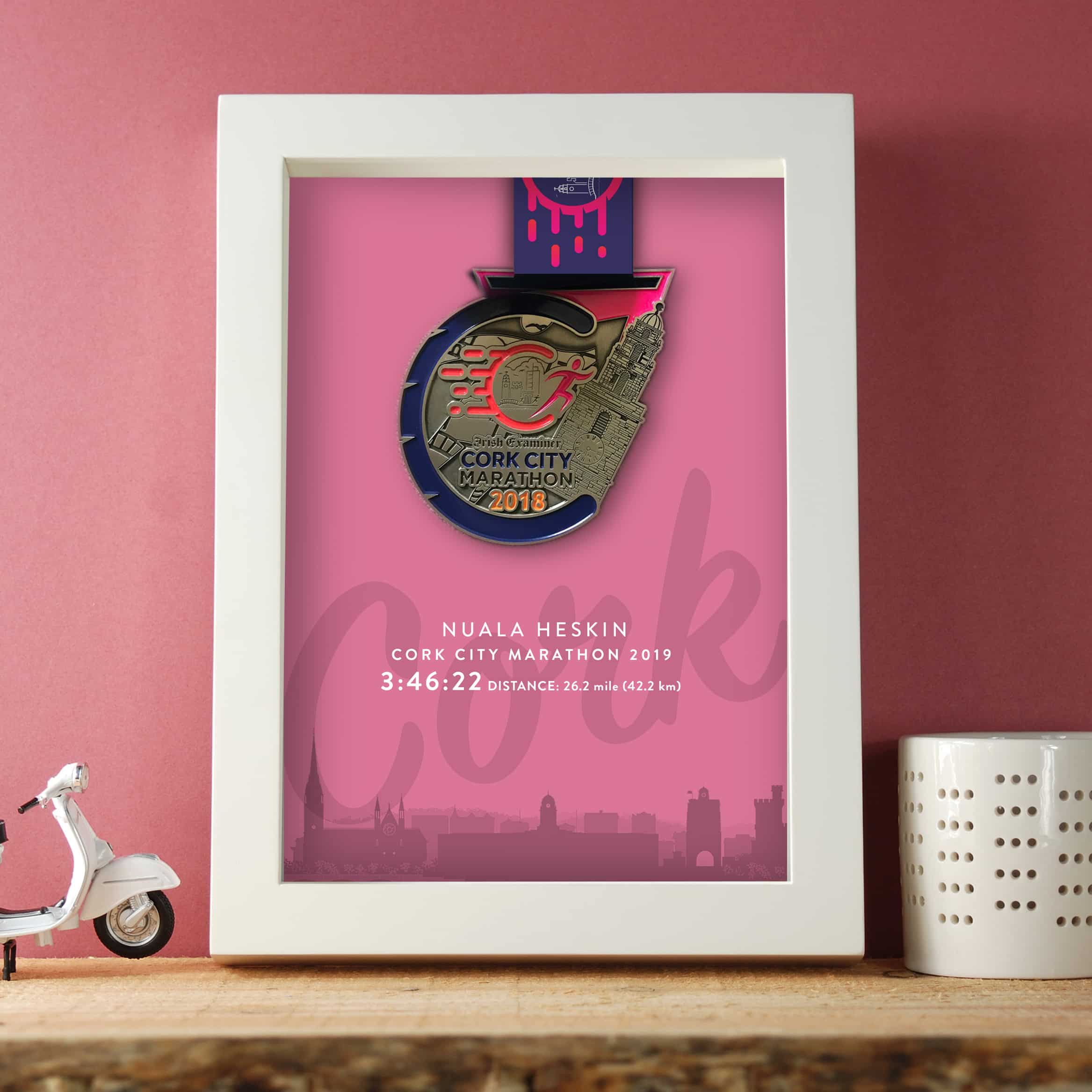 Cork Marathon Personalised Medal frame Make it with Words