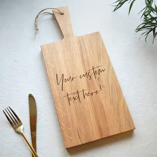 Custom Text Board Oak Rectangular