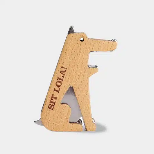 Wooden Dog Bottle Opener