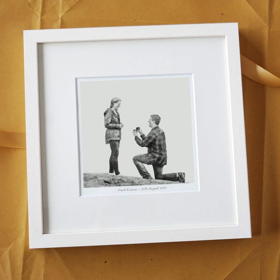 Engagement Portrait Gift BW Clipped