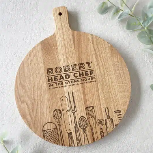 Head Chef Board Oak Round