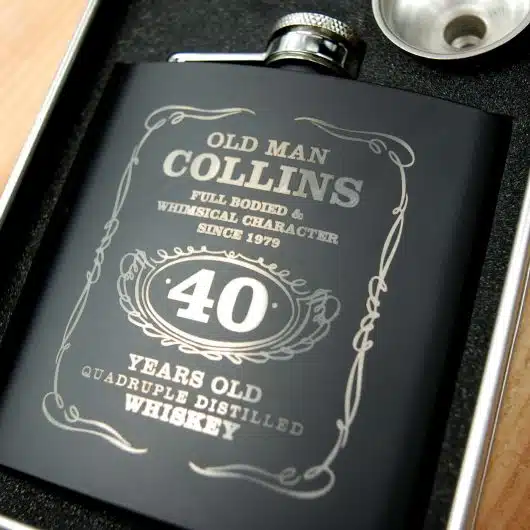 Personalised-Black-Hip-Birthday-Flask-Close-Up