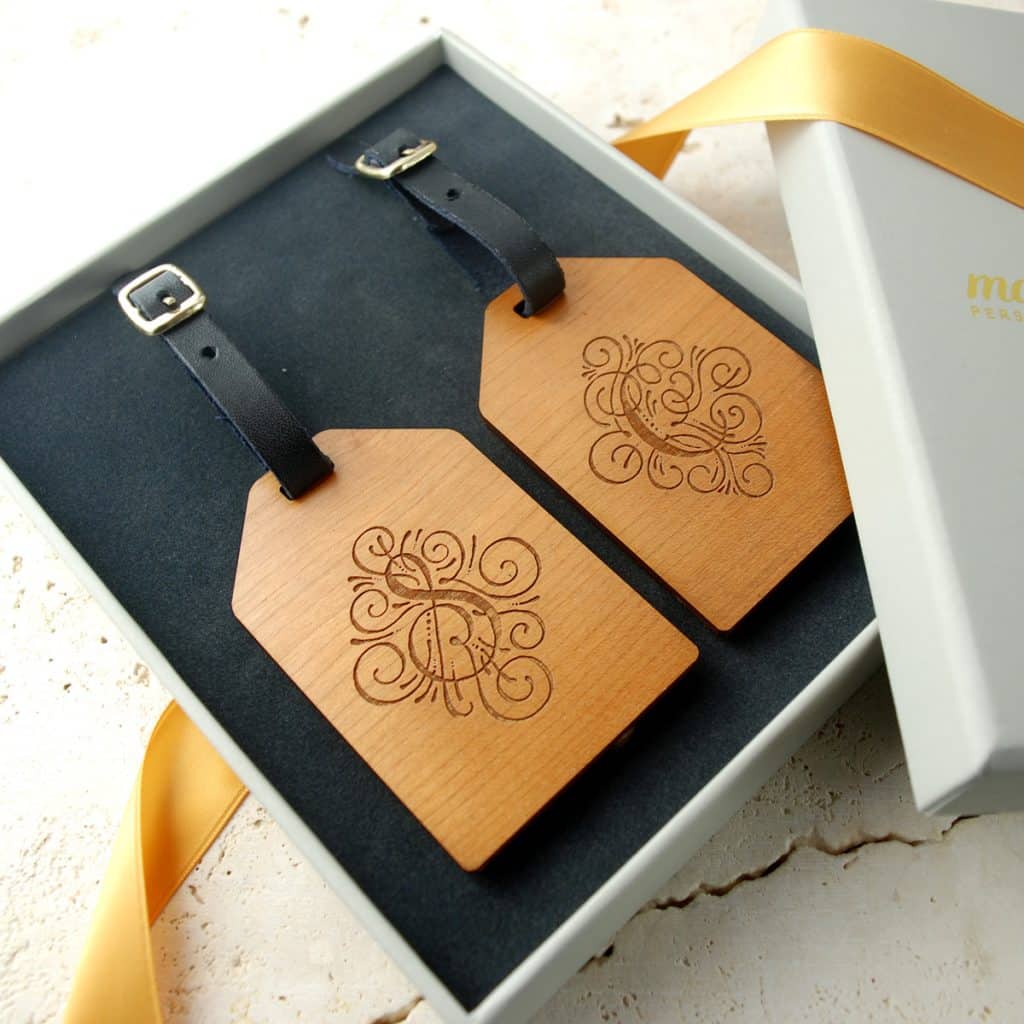 Monogram Luggage Tag Set Make it with Words