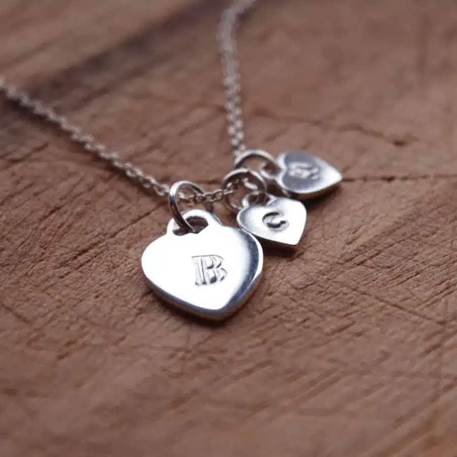 Personalised-Silver-Hearts-Necklace