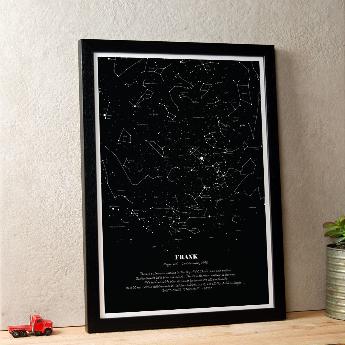 Star Map Print | for Special Milestone Birthdays - Make it with Words