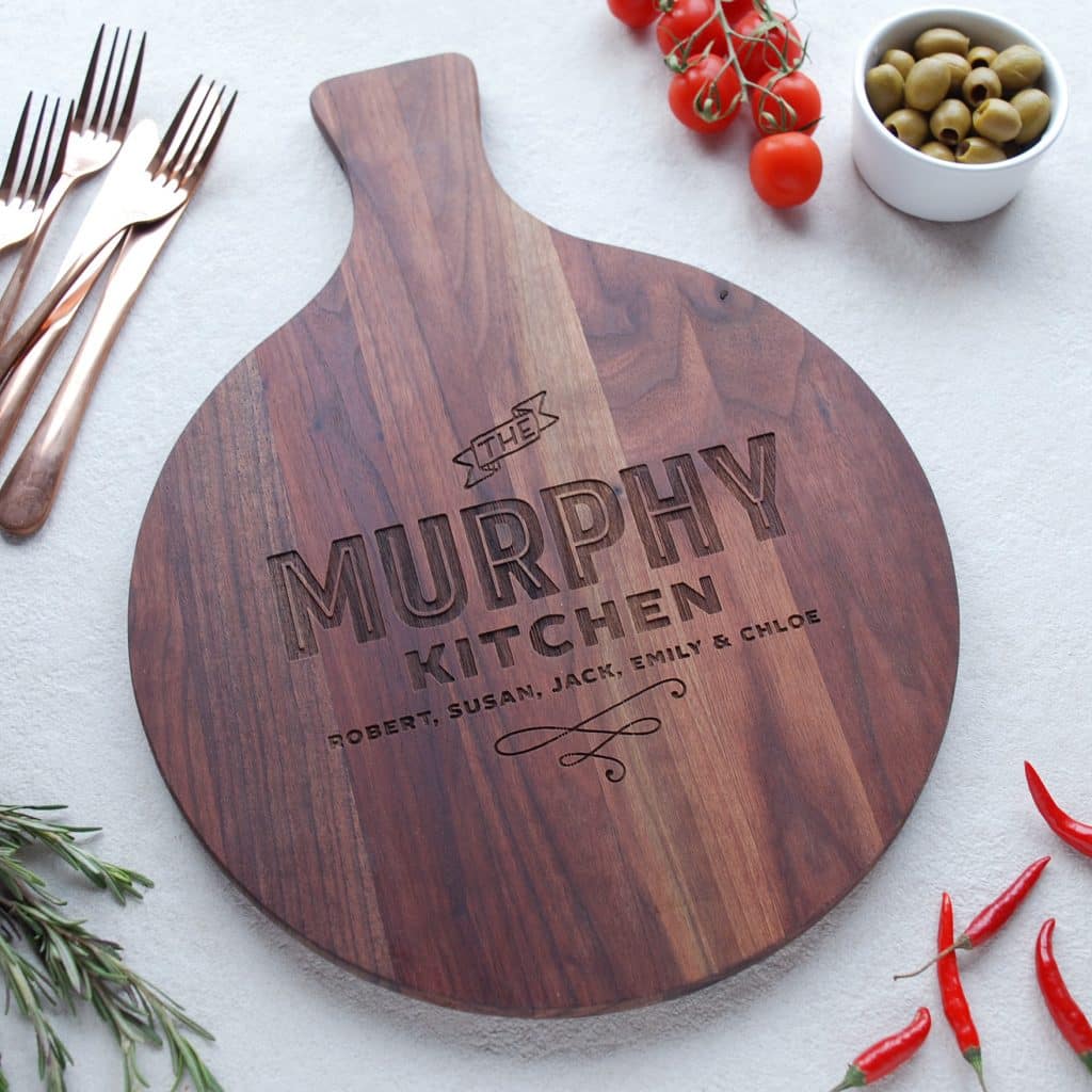 Personalised The Family Kitchen Chopping Board Make it with Words