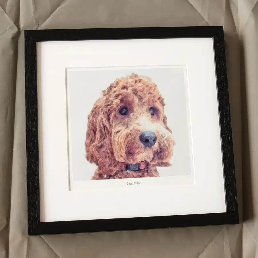Pet Sketch Gift Colour Black Frame
