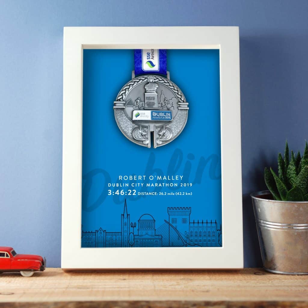 Dublin Marathon Personalised Medal frame Make it with Words