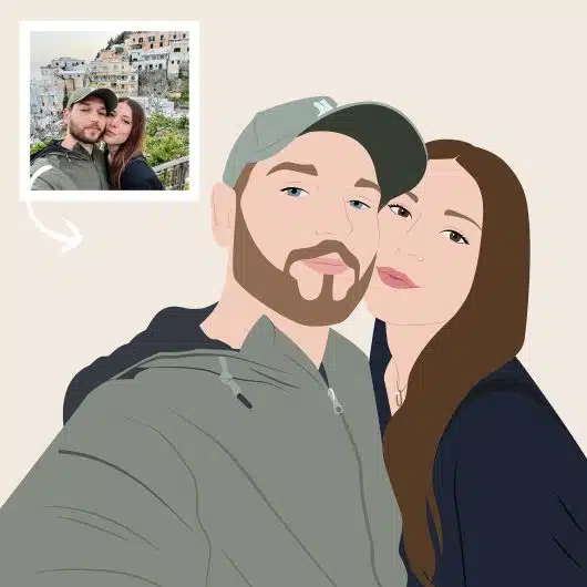 Pop Art Portrait of Couple