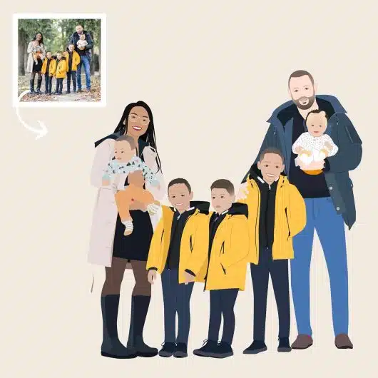 Pop Art Portrait 7 People