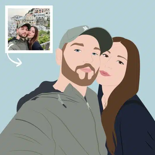 Pop Art Portrait of Couple