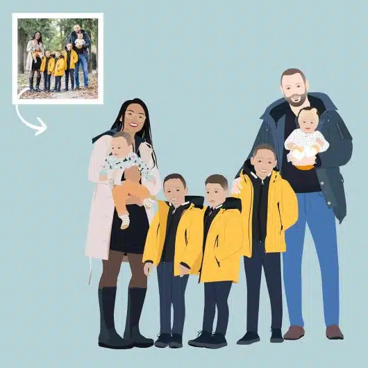 Pop Art Portrait 7 People