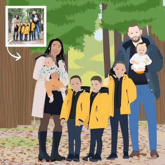 Pop Art Portrait 7 People