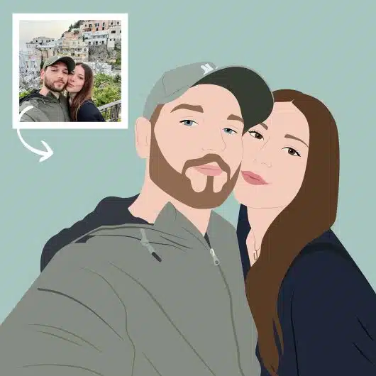 Pop Art Portrait of Couple