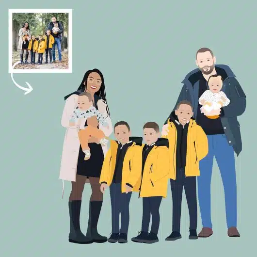 Pop Art Portrait 7 People