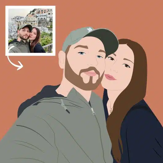 Pop Art Portrait of Couple