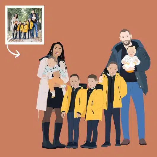 Pop Art Portrait 7 People