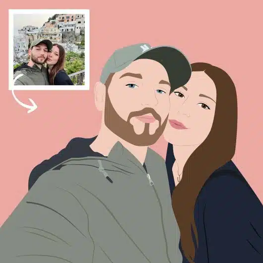 Pop Art Portrait of Couple