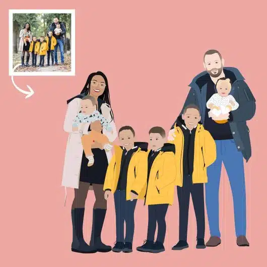 Pop Art Portrait 7 People