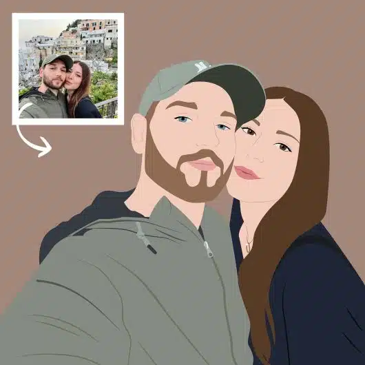 Pop Art Portrait of Couple