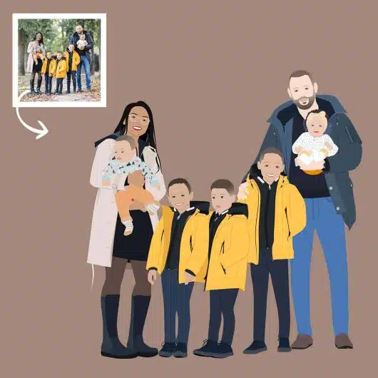 Pop Art Portrait 7 People